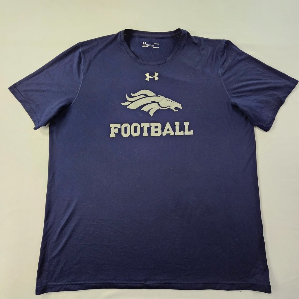 Denver Broncos Football Under Armour Loose Blue Short Sleeve T-Shirt Men's L